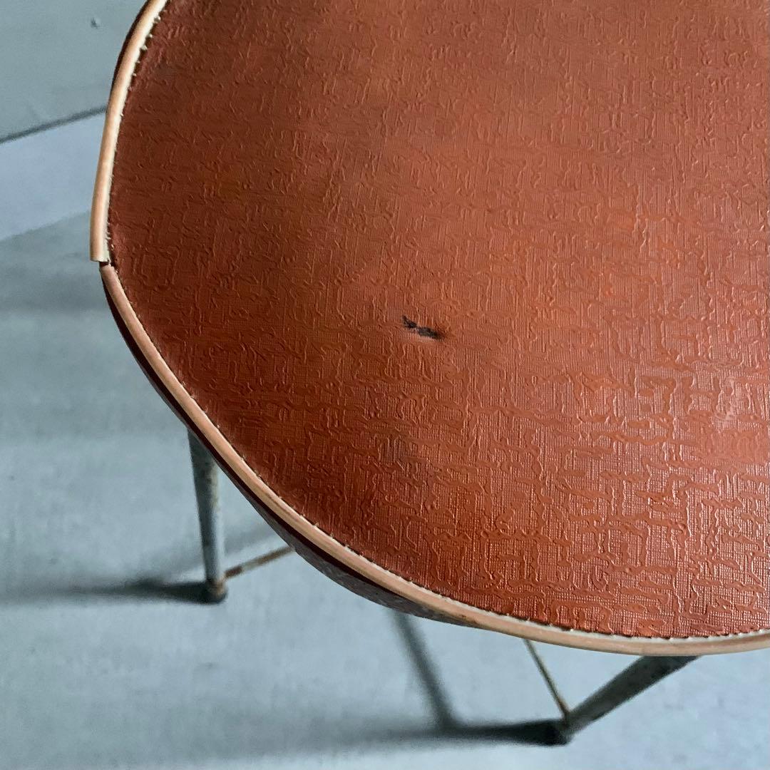 鉄脚 丸椅子 古道具 アンティーク