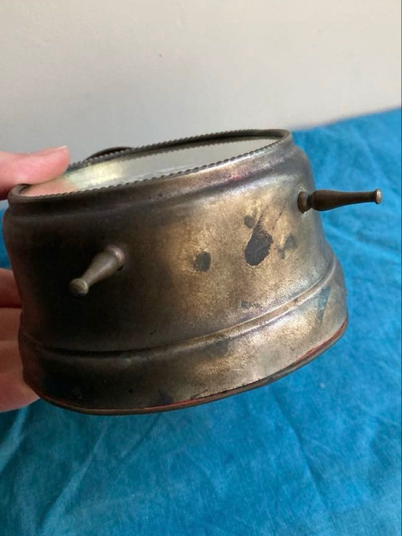 アンティーク　へそ目型目覚まし時計　置時計　ユンハンス/JUNGHANS ドイツ