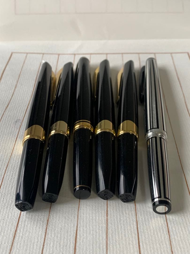 プラチナ 万年筆 18K 6本まとめ