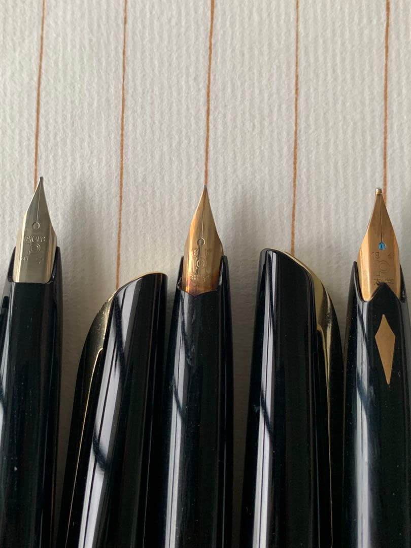 プラチナ 万年筆 18K 6本まとめ