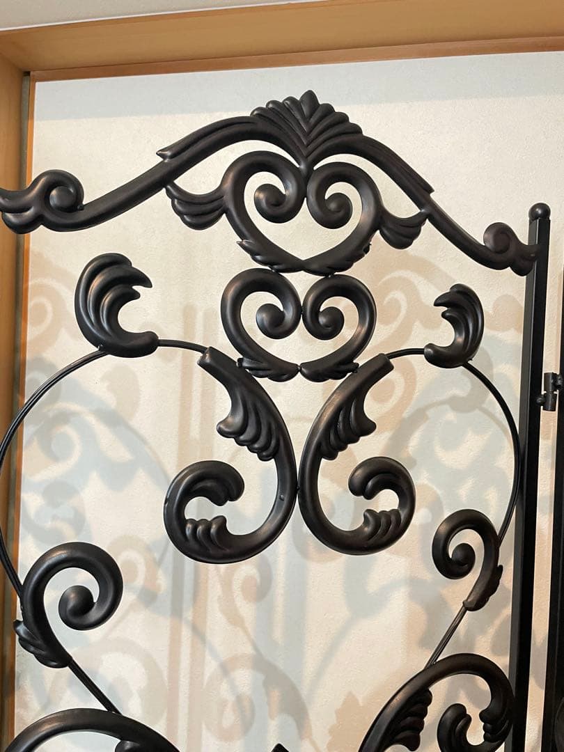 未使用品　アンティーク　アイアン3連パーテーション