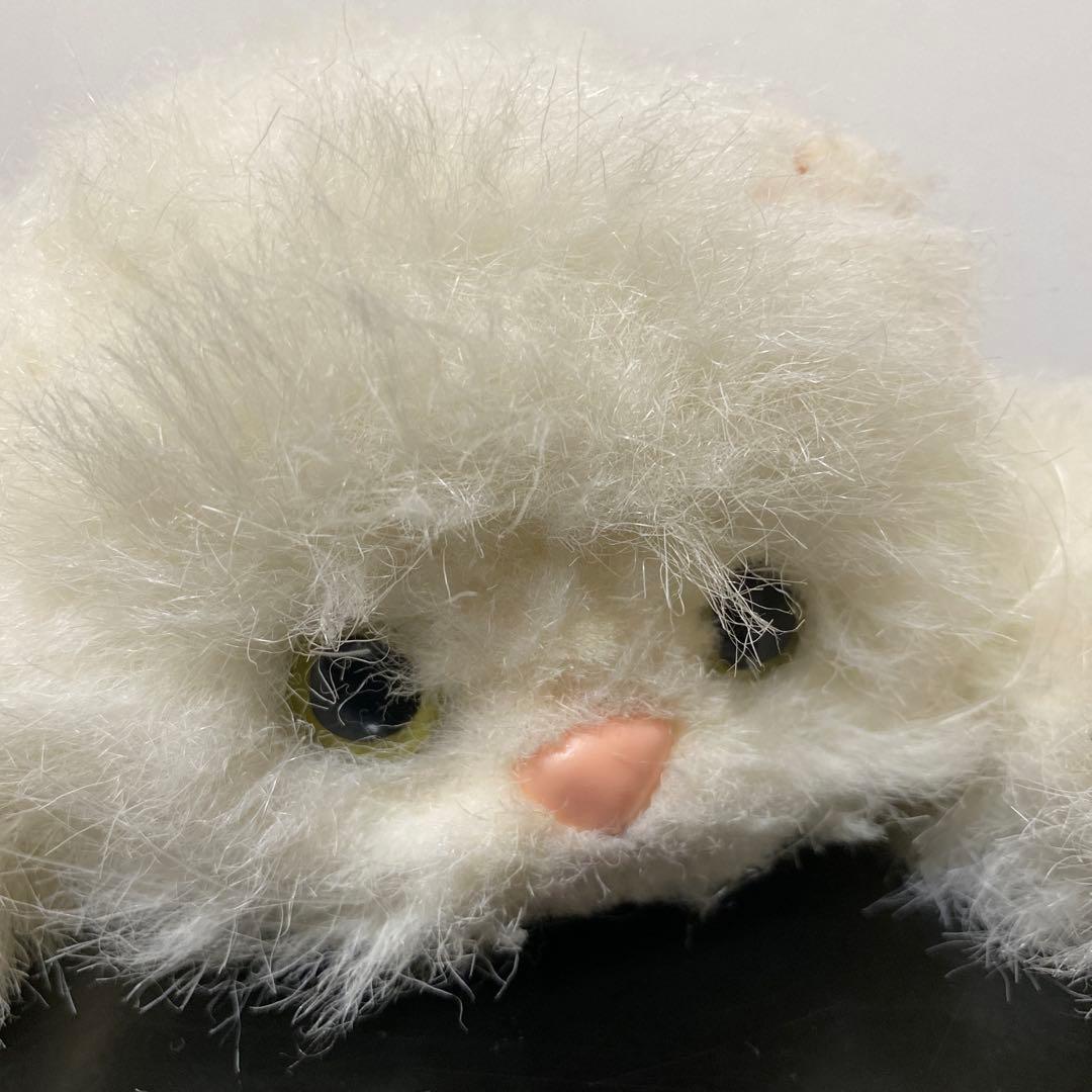 激レアサイズ！オオイケ　白いペルシャネコ ぬいぐるみ 希少　昭和レトロ m7