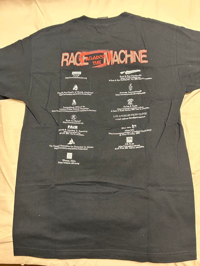 Rage against the machine 、ジャパンツアーTシャツ。