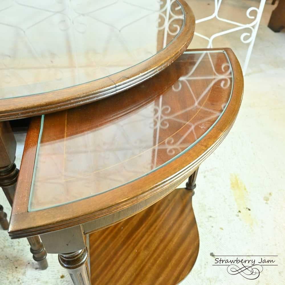 【早い者勝ち】L3705-264 英国アンティーク 丸テーブル ネストテーブル