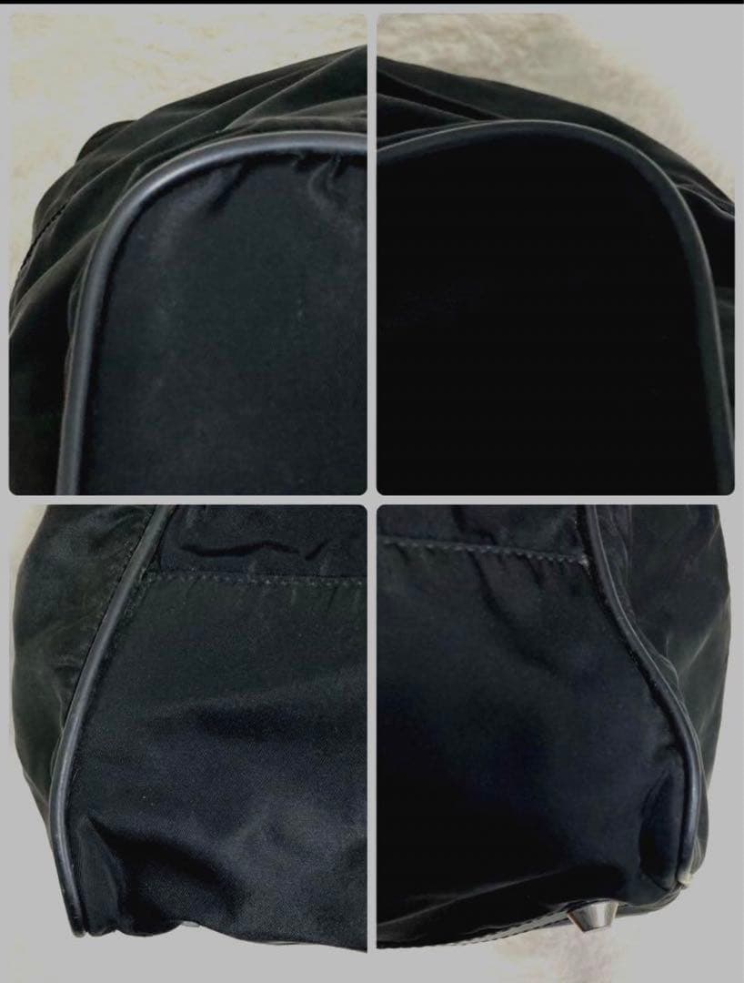 プラダ ボストンバッグ 2WAY ショルダー 南京錠 ネームプレート ブラック