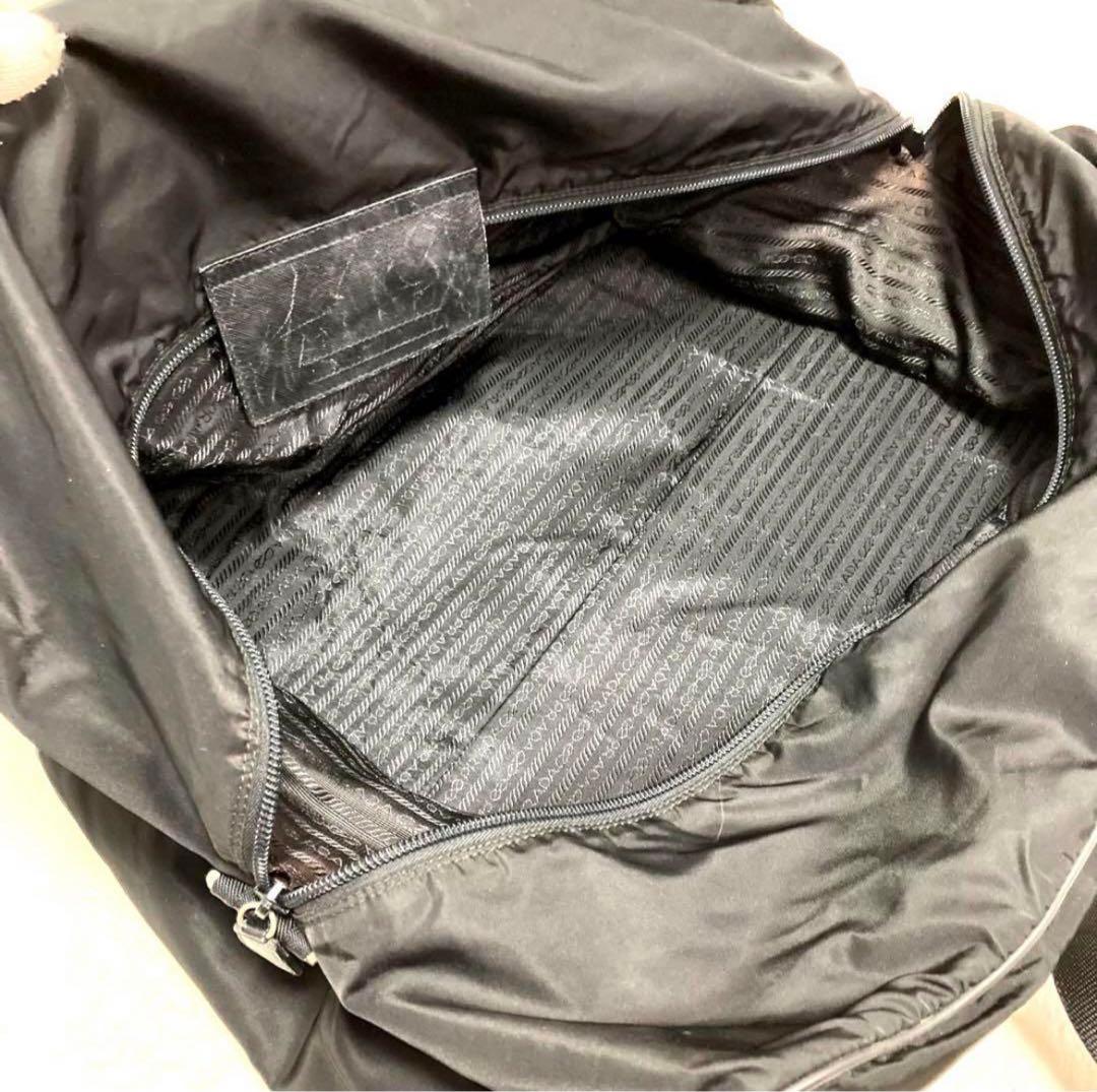 プラダ ボストンバッグ 2WAY ショルダー 南京錠 ネームプレート ブラック