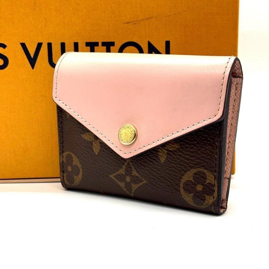 k*k様 美品★ ルイヴィトン　三つ折り財布 モノグラム ゾエ ローズバレリーヌ