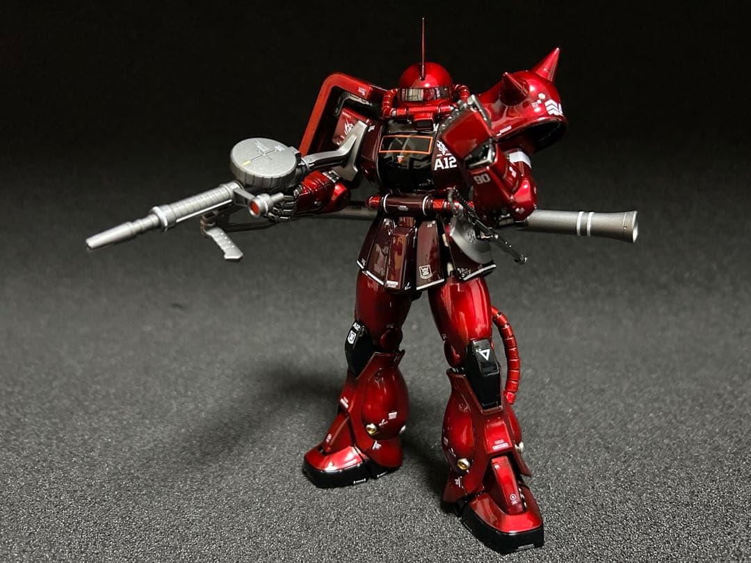 MGシャア専用ザク　キャンディーグラデーション全塗装済み完成品