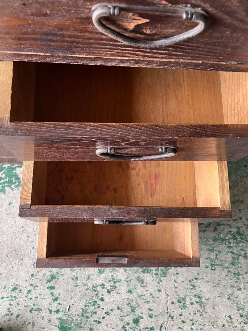 和箪笥 昭和レトロ 当時物 インテリア アンティーク ビンテージ 鉄金具