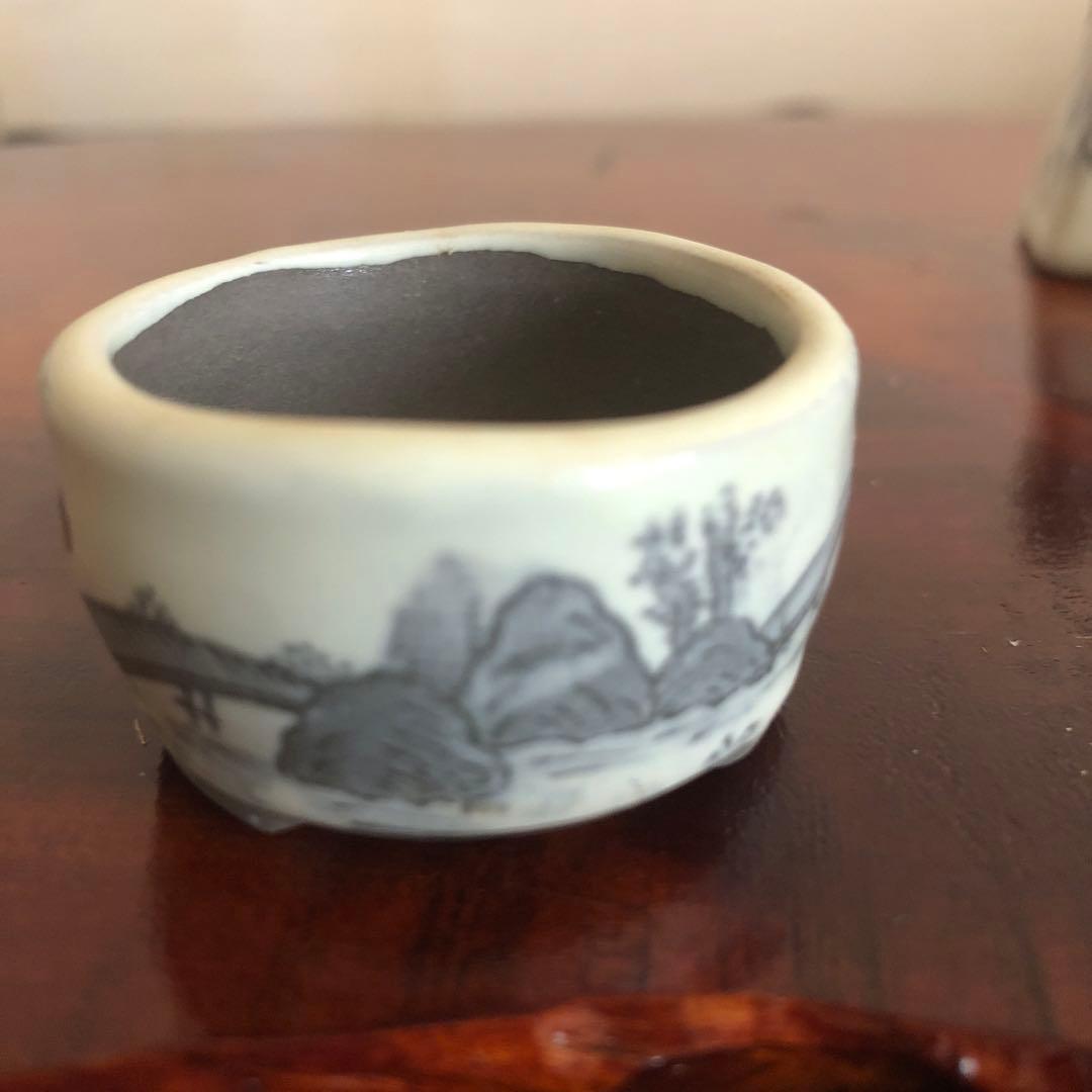 小品盆栽　サボテン　植物鉢 8点組　絵柄6点　小餅庵2点