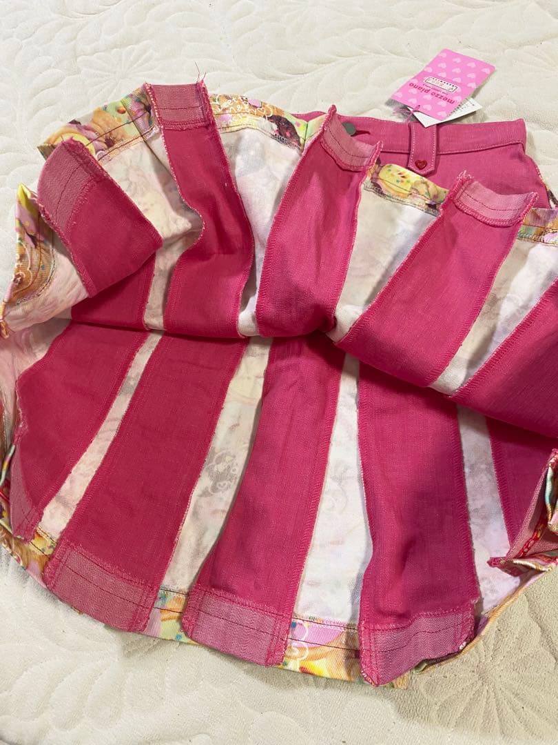 新品　昭和レトロ　メゾピアノ　ドーナツ柄　派手