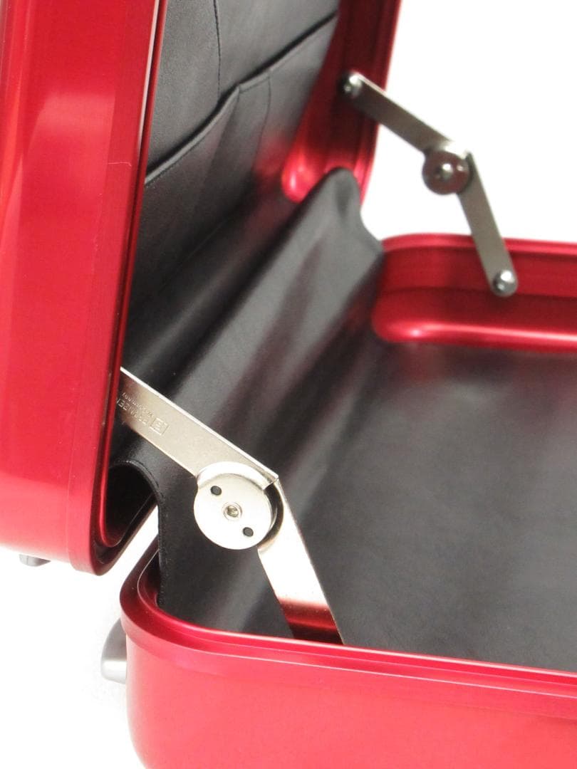 ゼロハリバートン アタッシュケース レッド系色 クリアハンドル 展示未使用品