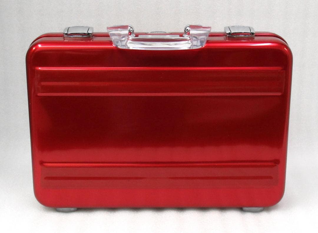 ゼロハリバートン アタッシュケース レッド系色 クリアハンドル 展示未使用品