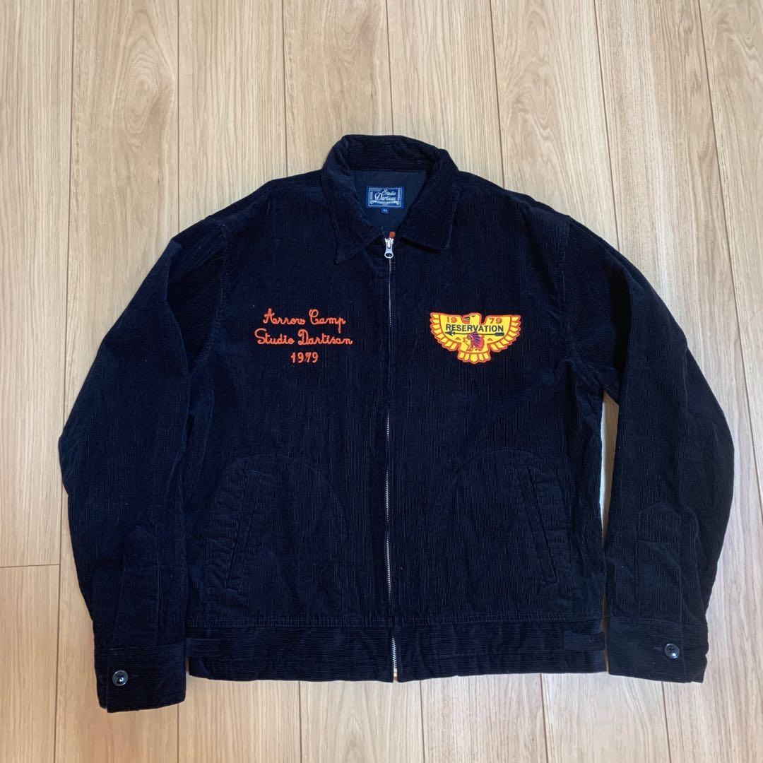 STUDIO D’ARTISAN 刺繍コーデュロイジャケット　2XL ブラック