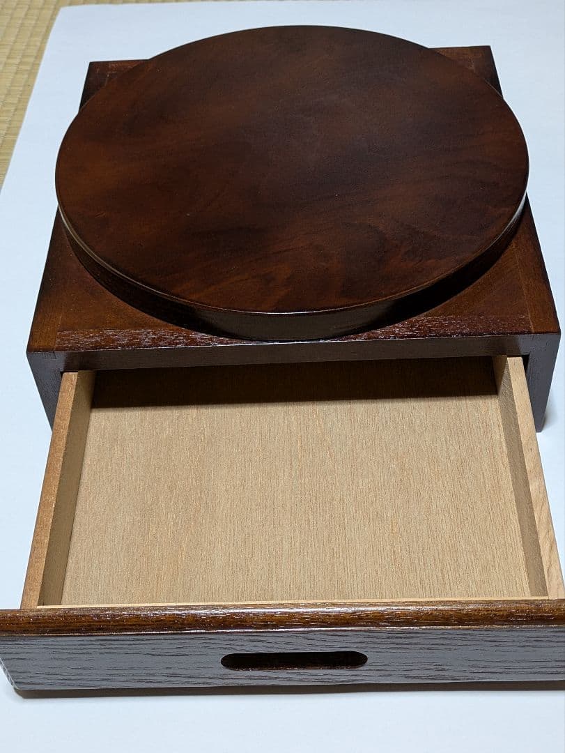 茶道具　灰ならし、灰おさえ 灰形つくり　回転台　 木整　引き出し付き 新品未使用