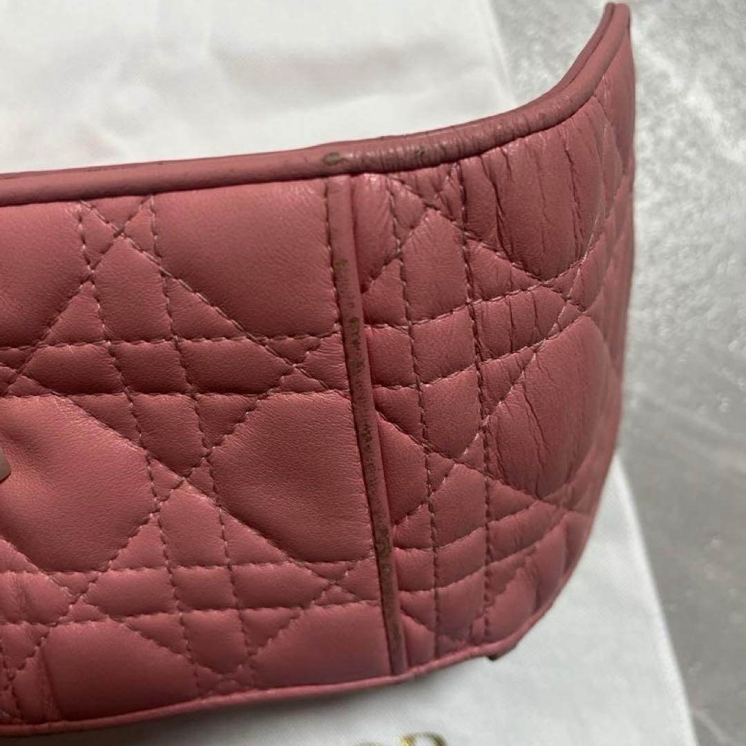 【1/3限定値下げ】即購入◎Dior ピンク キルティング 三つ折り財布