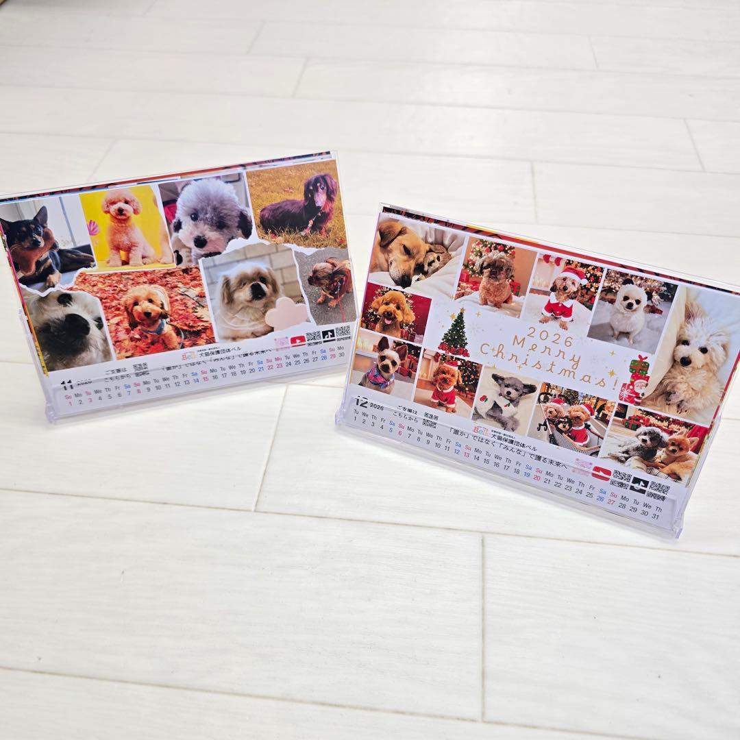 ②『犬』 卓上チャリティーカレンダー5枚セット
