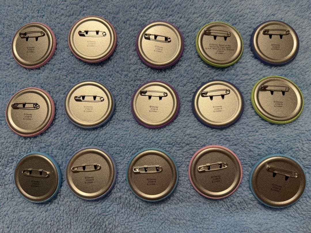 ディズニー刺繍缶バッジ　第一弾　コンプリート15種類