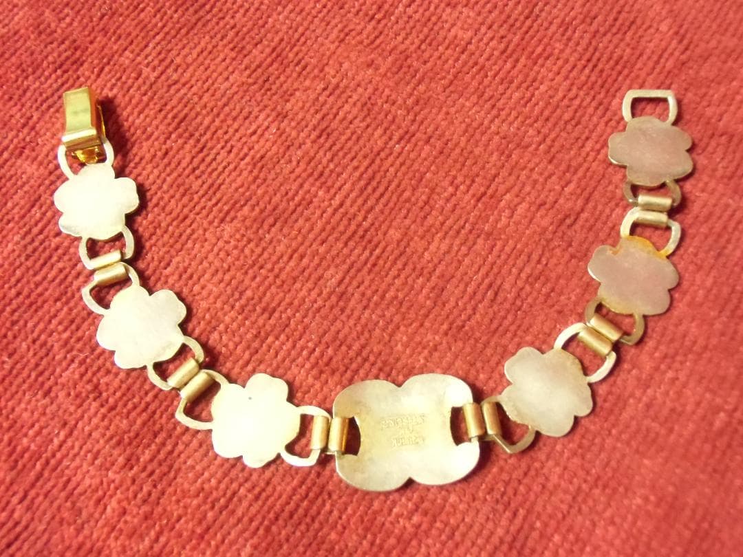 ★アメリカ軍＊海軍＊９２５銀製＋金張り＋のブレスレット（実物）