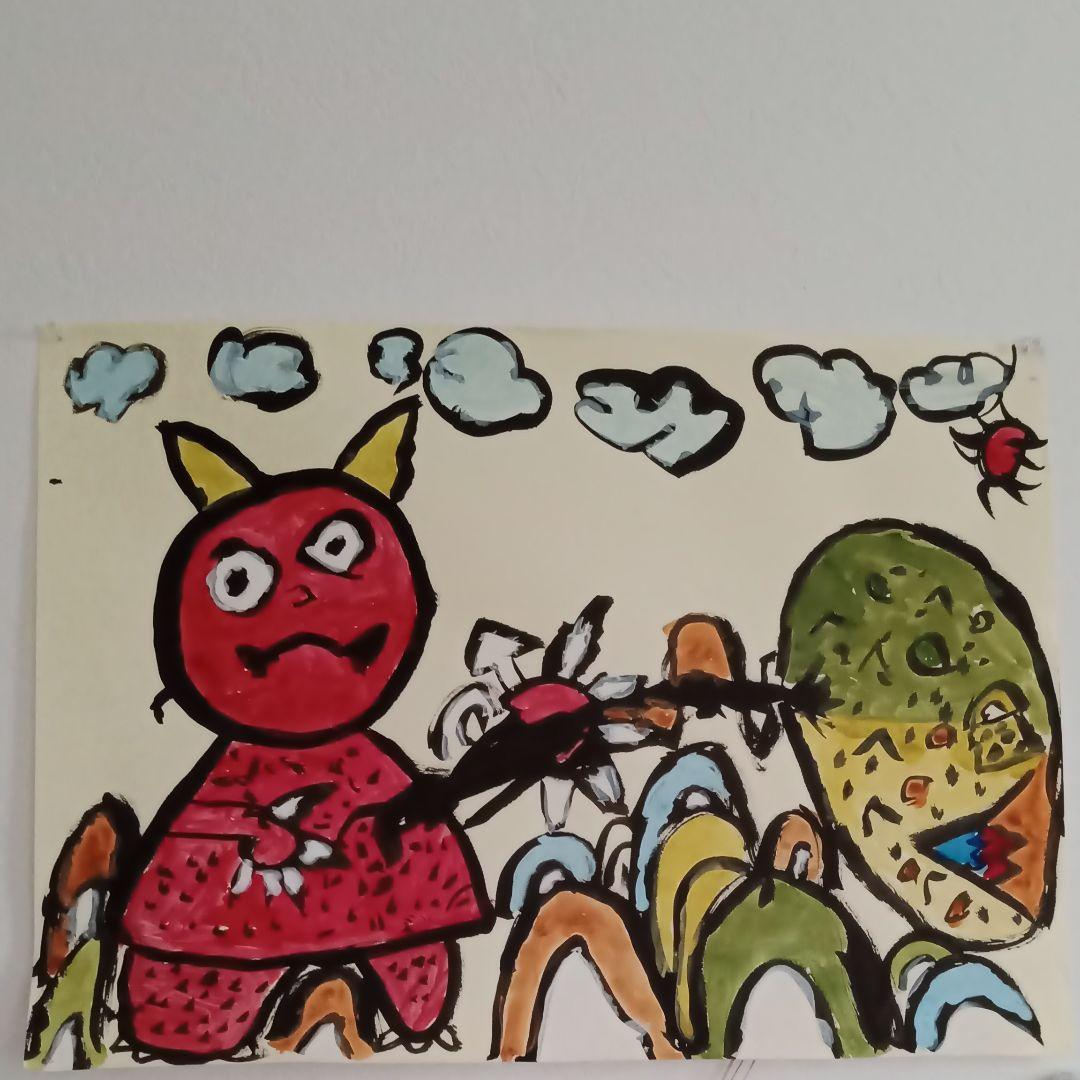 鬼が島　絵画　芸術　飾り　インテリア