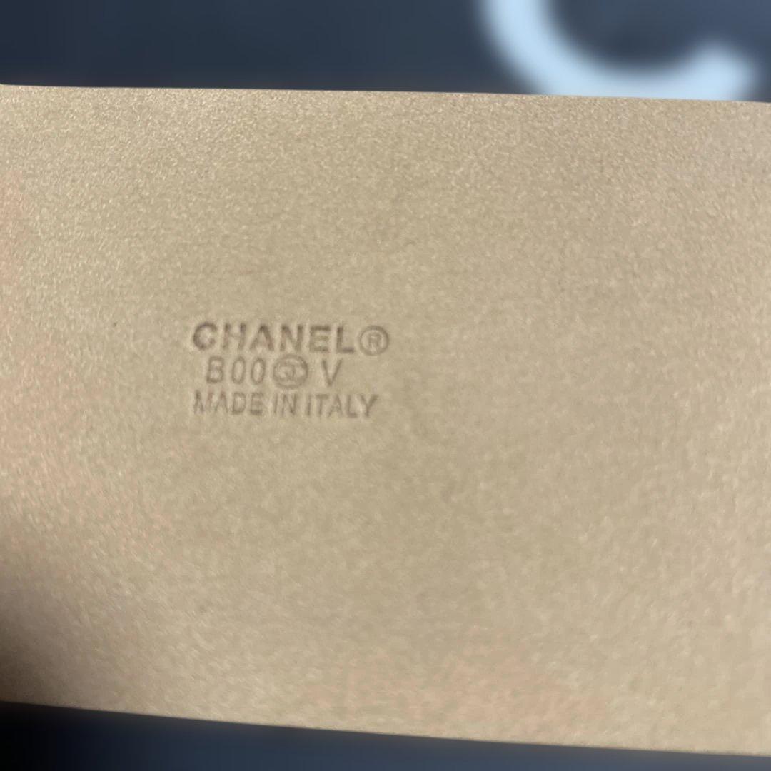 CHANEL ブラックレザーベルト CCロゴ