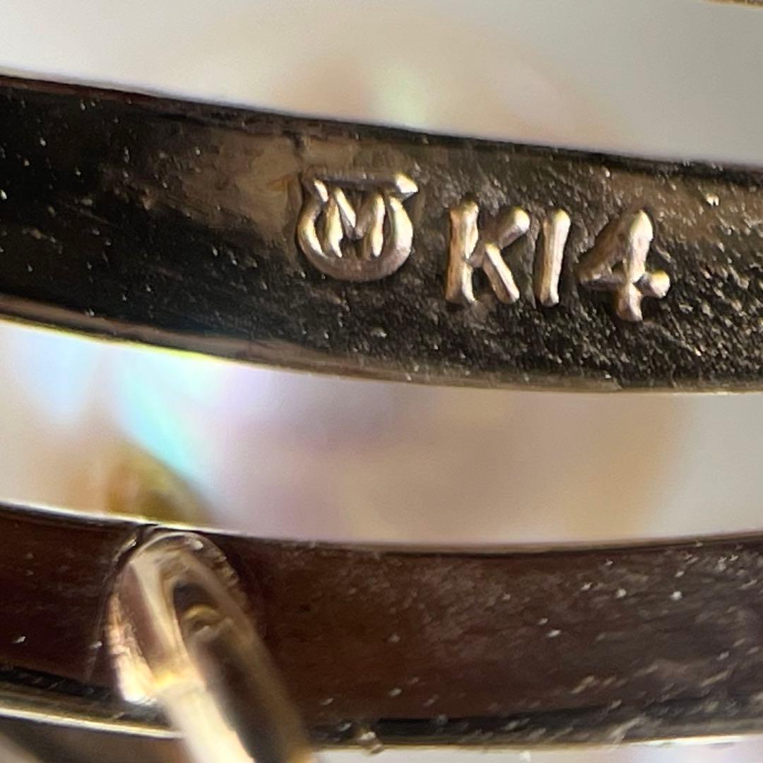 ☆美品☆ミキモト　K14 パール　ブローチ　花束デザイン　皇室御用達ブランド