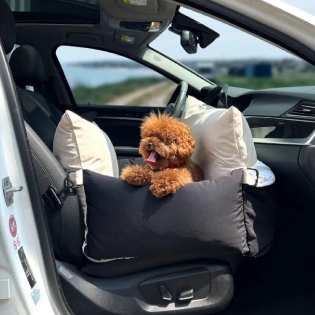 ペットカーシート ペットドライブボックス ペットキャリー犬用カーシートSサイズ黒