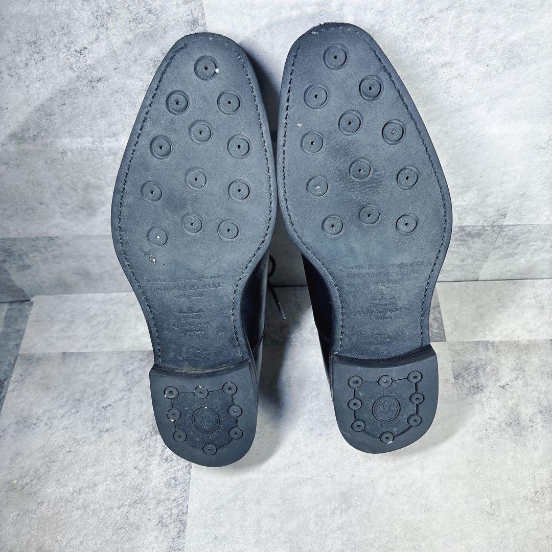 良品✨ユニオンインペリアル 7.5 ストレートチップ 本革 黒 撥水