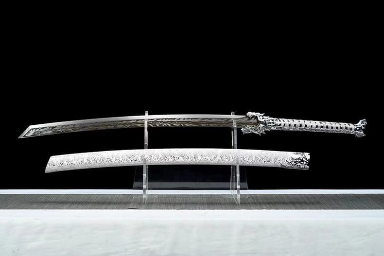 【龍鳴唐横刀】 繍春刀 牛尾刀 苗刀 手鍛造打 鋼刀 冷兵器 古兵器 刀装具