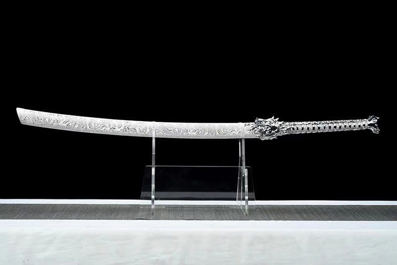 【龍鳴唐横刀】 繍春刀 牛尾刀 苗刀 手鍛造打 鋼刀 冷兵器 古兵器 刀装具