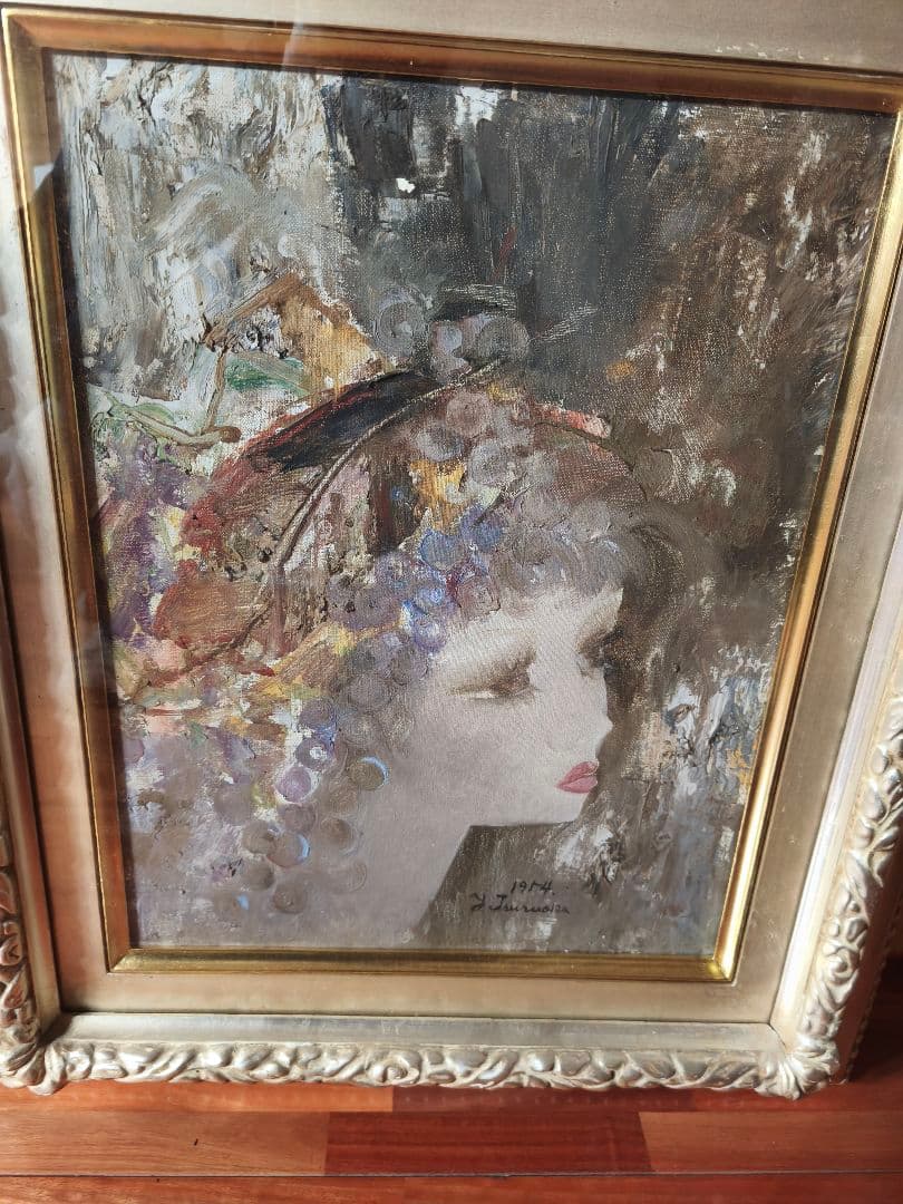 【油彩】鶴岡義雄　少女　F6