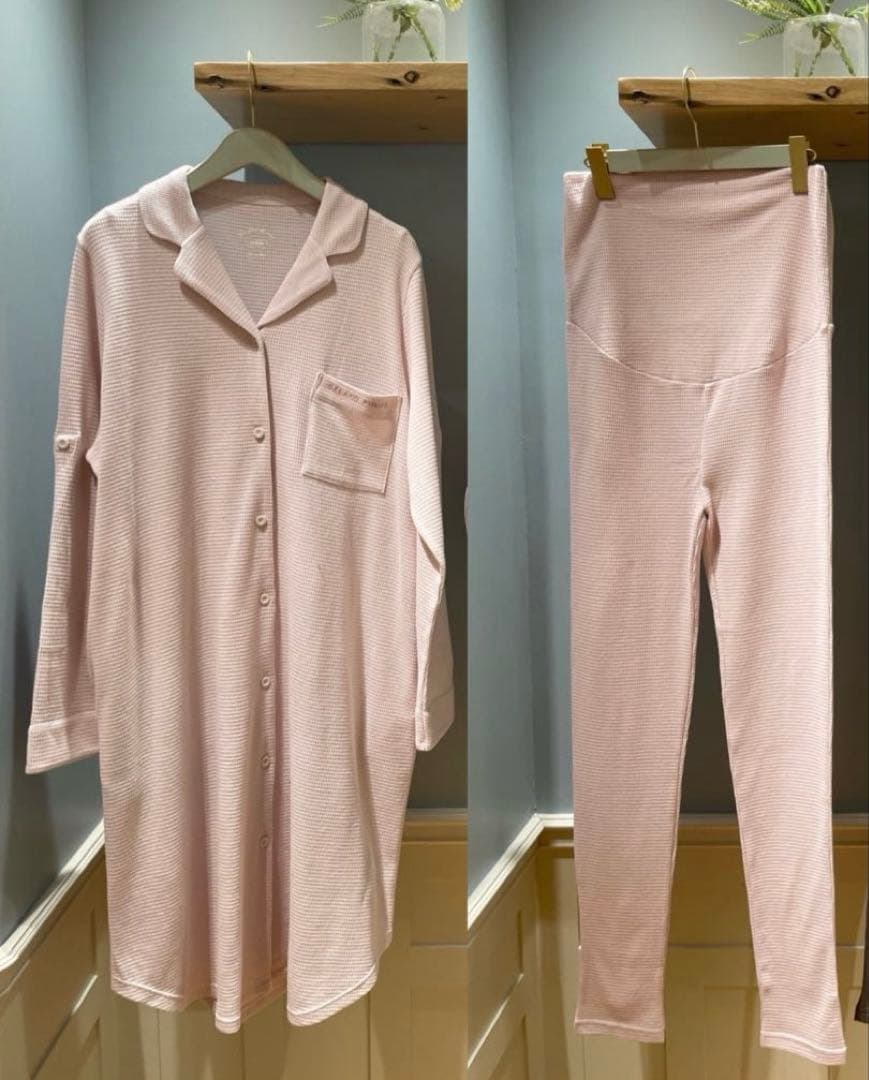 ジェラートピケ　マタニティテレコシャツドレス＆テレコレギンス　マタニティー　妊婦