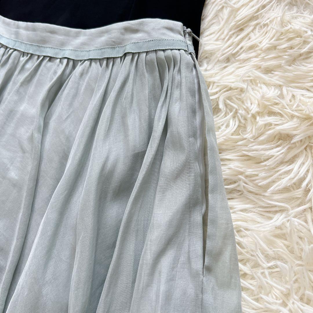 FOXEY フォクシー　シアーサーキュラースカート　グリーン