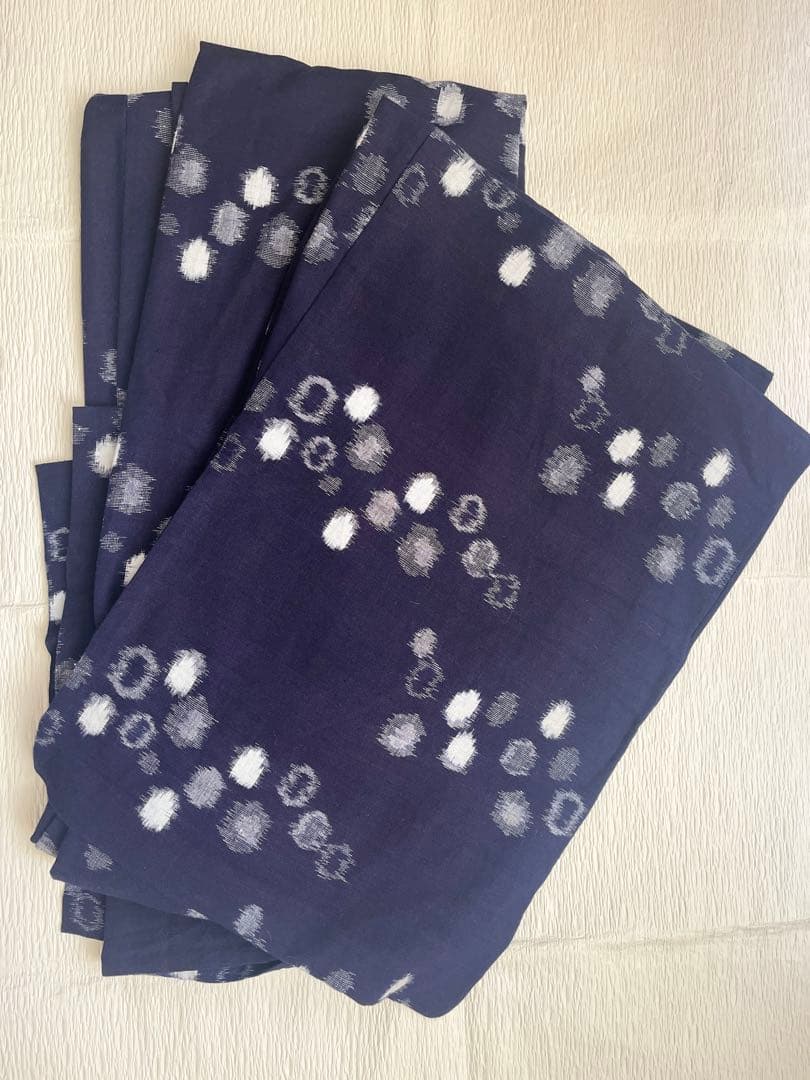 【お値下げ】訳あり★単衣久留米絣★牡丹雪柄★トールサイズ