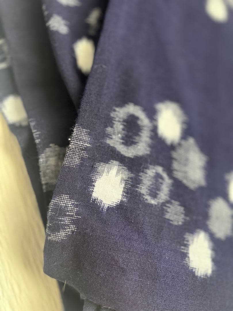 【お値下げ】訳あり★単衣久留米絣★牡丹雪柄★トールサイズ