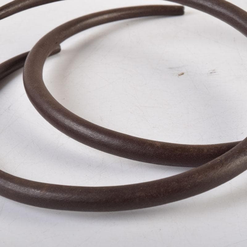 茶道具　御釜師　十三代宮崎寒雉造　釜環　丸環　一對　共箱　C　9184