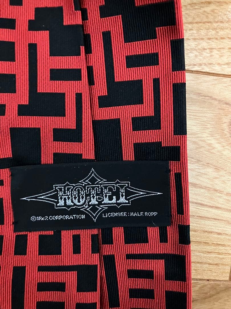 布袋寅泰　HOTEI G柄模様 ネクタイ 赤黒