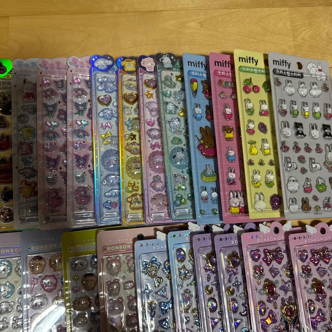 ボンボンドロップシール ディズニー サンリオ オリジナル まとめ売り 100枚