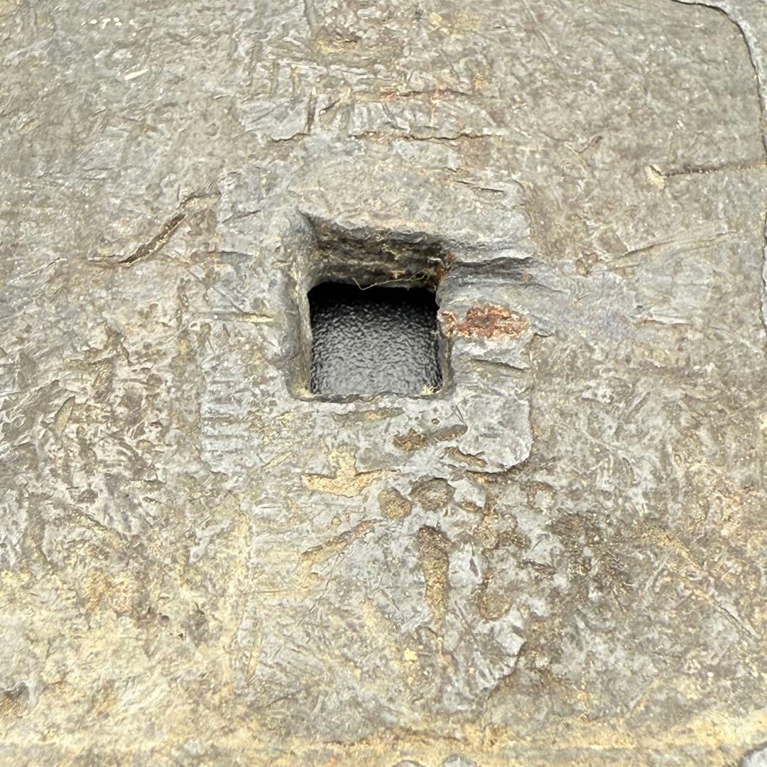 古銭 地方貨 生産局鉛銭 角形 本物 穴銭 江戸 アンティーク 試鋳貨 121g