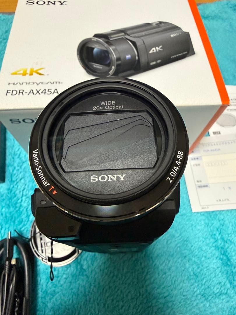 ブラックSONY FDR-AX45AビデオカメラSDカードTOUGH 128G他