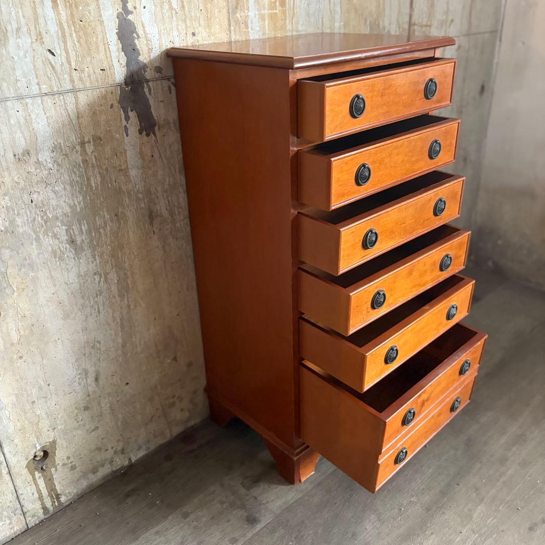 英国ヴィンテージ　6段チェスト　ミドルチェスト