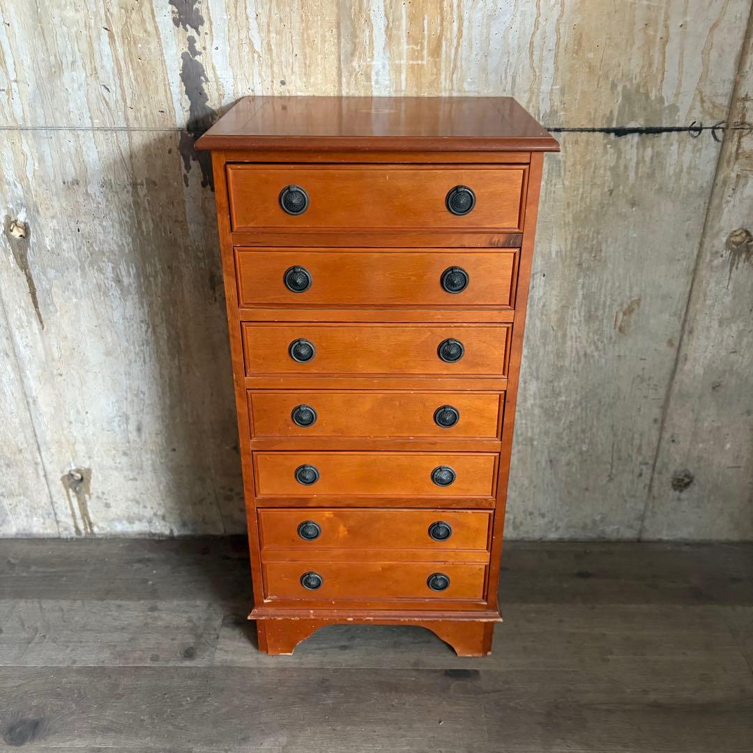 英国ヴィンテージ　6段チェスト　ミドルチェスト