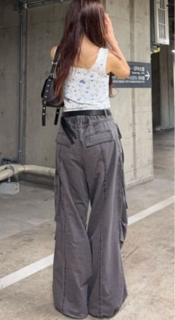 SLY TUCK WIDE WOVEN パンツ