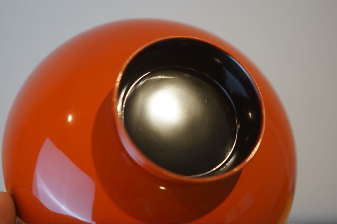 能登輪島塗 銘 玉峯 朱漆 根引松見返翁蒔絵 吸物椀 2客/ 木製漆器 茶懐石