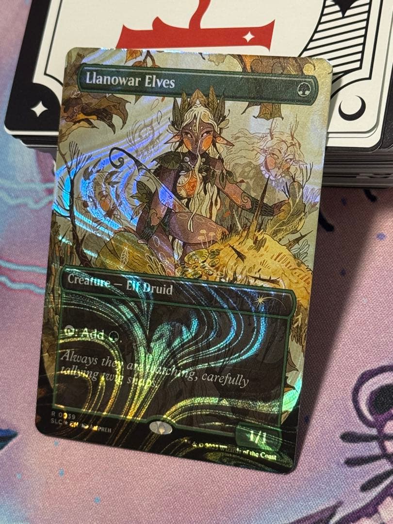 【ハロー・Foil】《ラノワールのエルフ/Llanowar Elves》