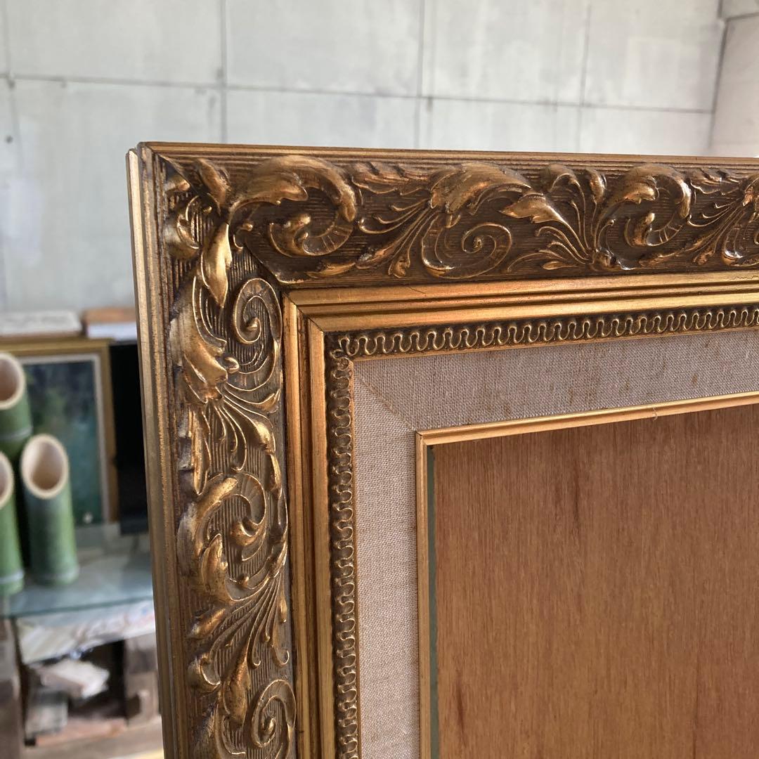 大型 F80号 油彩額縁 ゴールドフレーム 金装飾 埼玉県 川越市 引き取り可