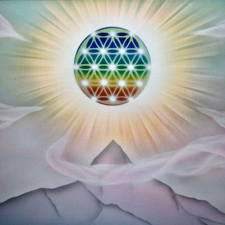 新春SALE☆エナジーアートエベレスト曼荼羅フラワーオブライフ F10号