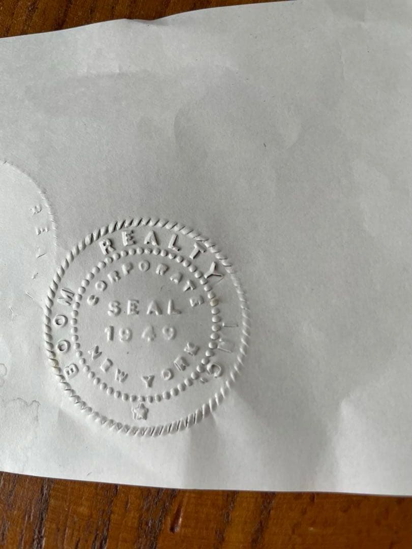 アンティーク　エンボッサー　公印　メタル　スタンプ　シール　プレス　アメリカ