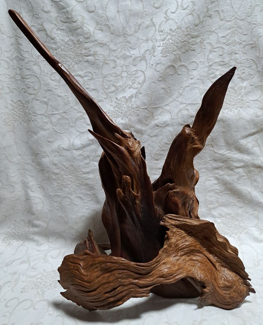 屋久杉　2組組み合わせ　飾り置物