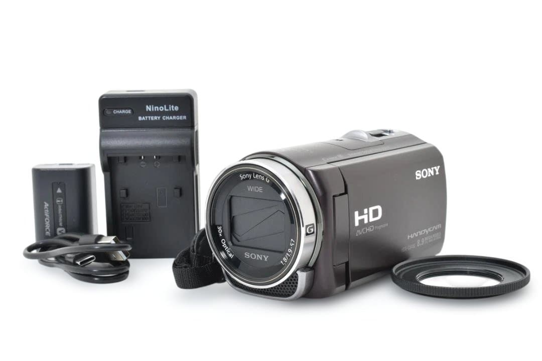 ☆極美品　ソニー　ビデオカメラ　HDR-CX430　新品バッテリー付　＃639★